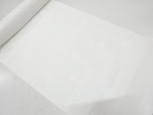 アンティーク　枝垂れ花にヱ霞・麻の葉模様織り出し　長襦袢地反物